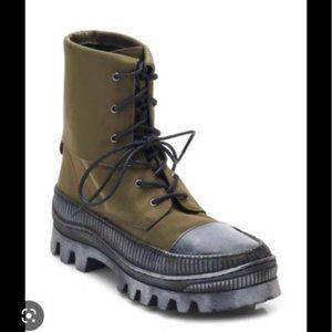 Free People Goldie Combat Boot in Khaki & Black